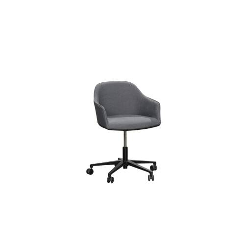 Bürodrehstuhl / Konferenzstuhl / vitra "Softshell Chair" / dunkelgrau / auf Rollen