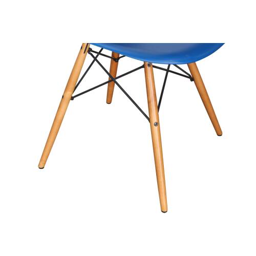 Besucherstuhl / vitra "Eames Plastic Side Chair" / Sitzschale blau