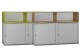 Doppel-Sideboard inkl. Aufsatz / Ophelis Pfalzmöbel / weiß / 3 Ordnerhöhen / Querrolllade / Sockel weiß