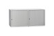 Doppel-Sideboard inkl. Aufsatz / Ophelis Pfalzmöbel / weiß / 3 Ordnerhöhen / Querrolllade weiß mit Akustiklochung / Sockel weiß