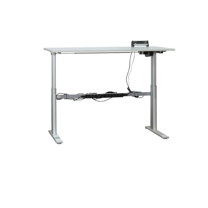 Steh-Sitz-Schreibtisch / Actiforce er-T-go Professional 1 / grau / 160 x 80 cm