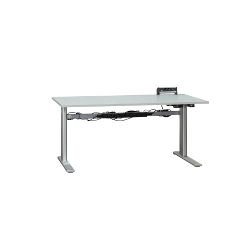 Steh-Sitz-Schreibtisch / Actiforce "er-T-go Professional 1" / grau / 160 x 80 cm