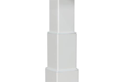 Steh-Sitz-Schreibtisch / Memory Display / elektrisch höhenverstellbar / 200 x 100 cm / Gestell weiß (RAL 9010)