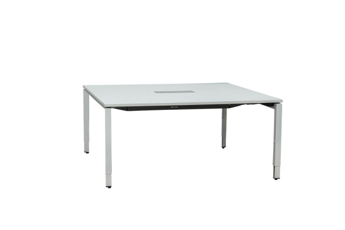 Konferenztisch / Steelcase "Frame Four" / weiß / 160 x 160 cm / Turnbox