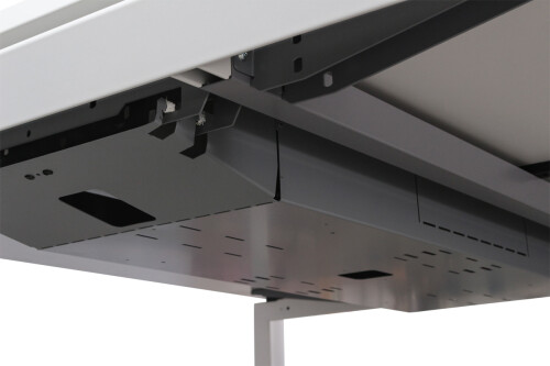 Konferenztisch / Steelcase "Frame Four" / weiß / 160 x 160 cm / Turnbox