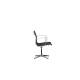 Konferenzstuhl / Herman Miller "Aluminium Chair EA 108" / Hopsak nero / Aluminium poliert