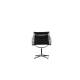 Konferenzstuhl / Herman Miller "Aluminium Chair EA 108" / Hopsak nero / Aluminium poliert