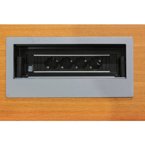 Schreibtisch / Besprechungstisch / Ophelis Pfalzmöbel / eiche / 160 x 80 cm / Kabeldurchlass / Turnbox