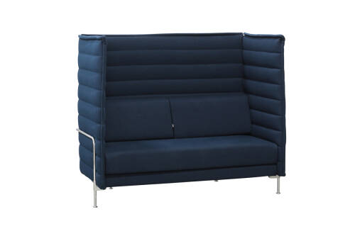vitra "Alcove Sofa Highback 2-Sitzer" / dunkelblau