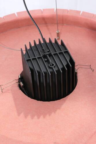 Akustische LED-Hängeleuchte / PROLICHT/Molto Luce / pink / 80 cm Durchmesser