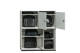 Aufsatz-Sideboard / Fächerschrank / VS Büromöbel / weiß / 2 Fächer Zahlenschloß / Unterbau Querrolllade / 120 cm