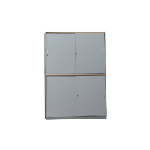 Aufsatz-Sideboard / Assmann / silbergrau, Abdeckplatte buche / 160 cm