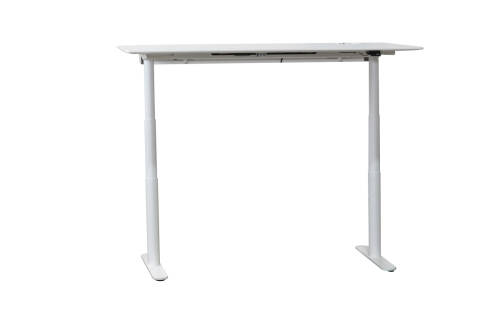 Steh-Sitz-Schreibtisch / Montana "Hilow" / 160 x 80 cm / weiß
